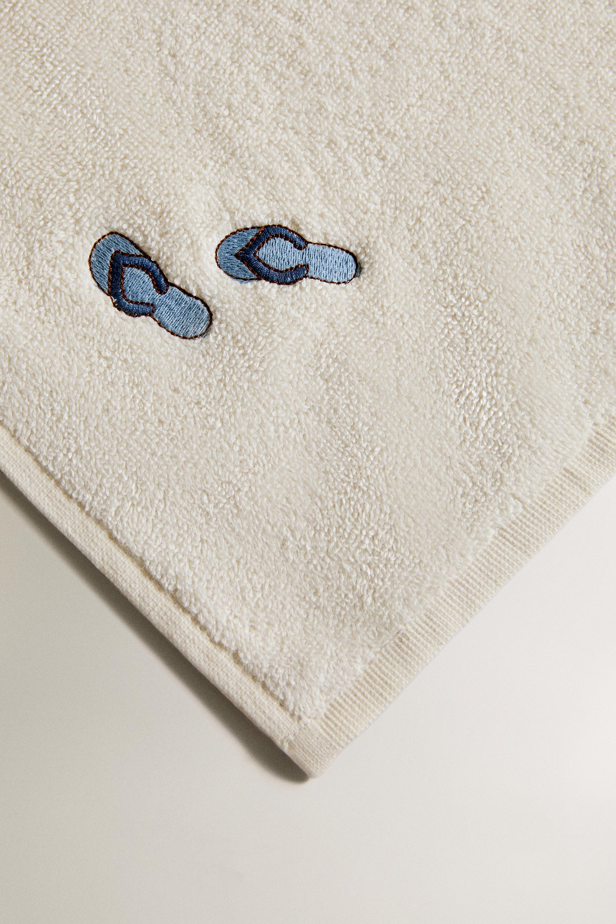 SERVIETTE BAIN BRODERIES CÔTIÈRES